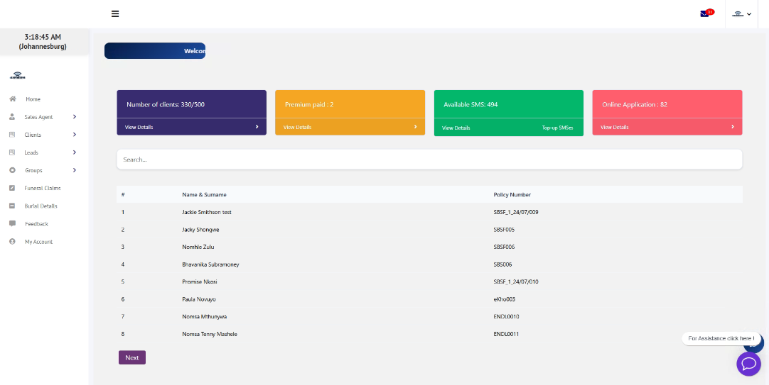 Policy Admin System